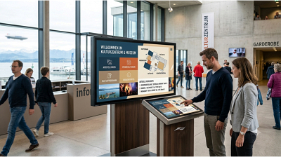 Digitale Exponatbeschriftung und Medienstation im Museum