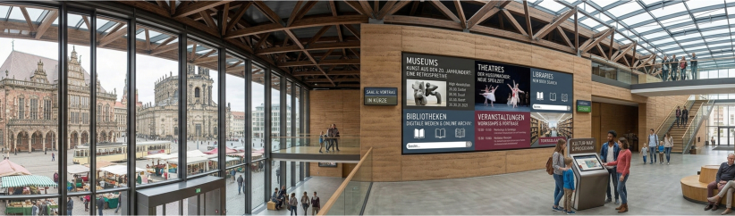 Digital Signage für Kultureinrichtungen: Moderne Besucherführung, interaktive Ausstellungsmedien & Auslastungssteuerung