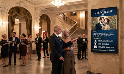 Digitales Foyer-Display im Theater für Vorstellungen