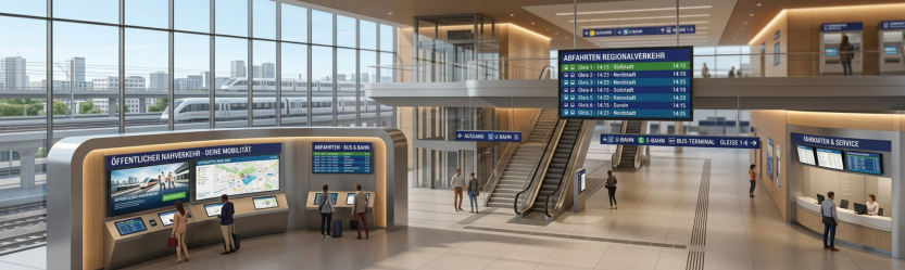 Digital Signage im ÖPNV & Bahnhöfen: Entlastung für das Personal, Orientierung für Fahrgäste