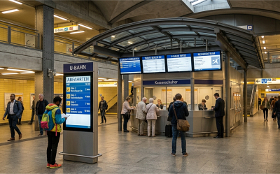 Digital Signage Gleisanzeiger Bahnhof