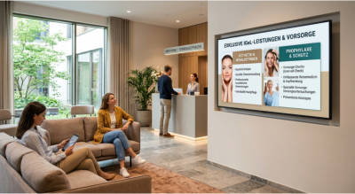 Digital Signage Wartezimmer TV & Infotainment im MVZ