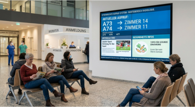 Digital Signage Aufrufsystem im MVZ