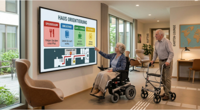 Barrierefreie Touchstele für Pflegeheime