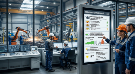 Mitarbeiter Infoboard mit Touch