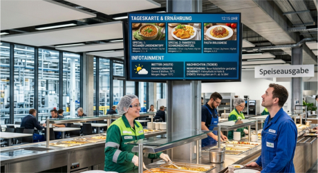 Bildschirm für Digitale Speisepläne