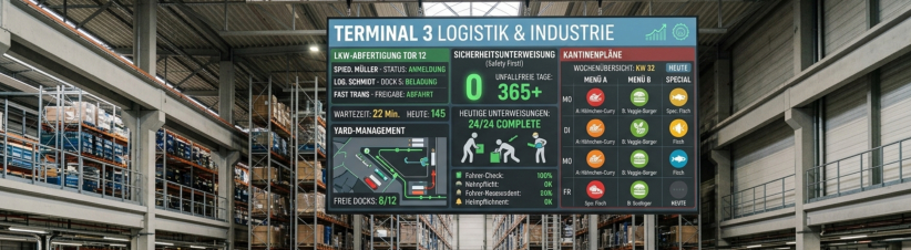 Digital Signage in Logistik- und Verpackungsindustrie